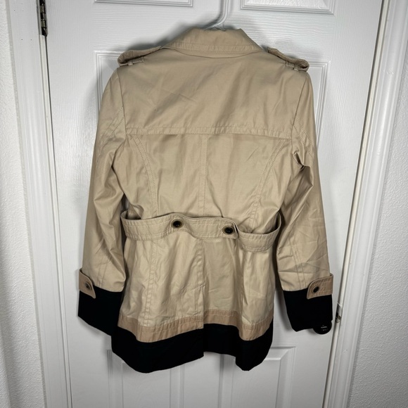 Kensie Women's Beige and Black Trench Coat - Picture 3 of 4